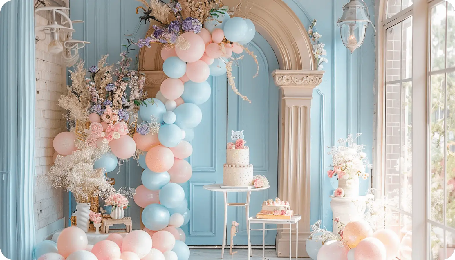 balloon arch baby shower
