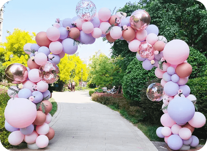 personalized balloon arch for baby shower