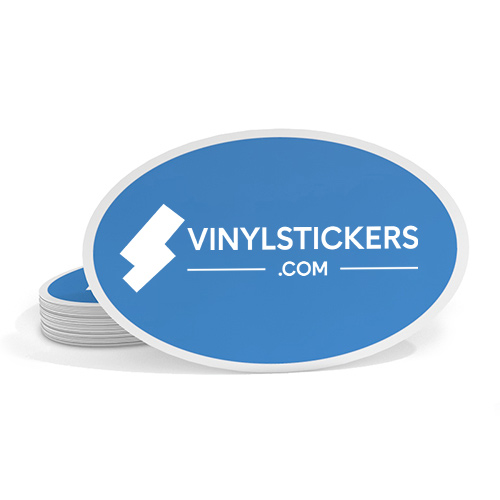 Oval Stickers of custom stickers