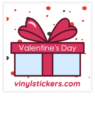 Valentine's Day logo stickers