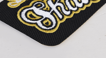 laser cut border embroidered printed patches