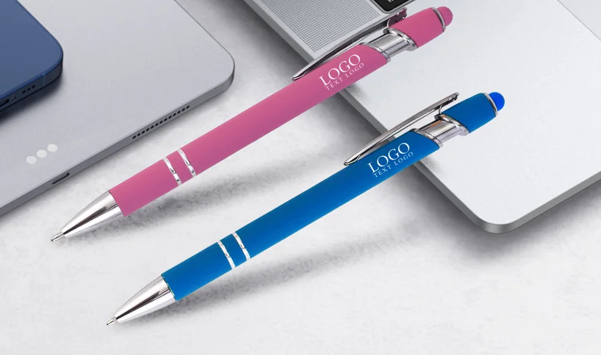 Zilveren metalen stylusdisplay Zilveren metalen stylusdisplay