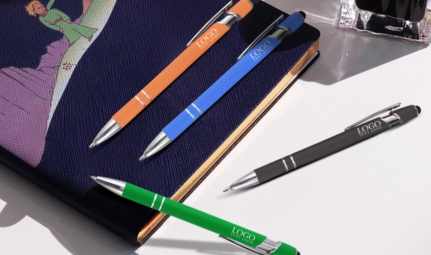 Stylo de personnalisation multicolore avec stylet