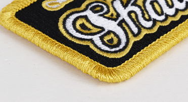 merrowed border embroidered patches 