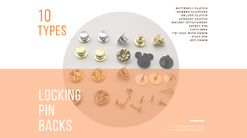 10 Locking Pin Backs