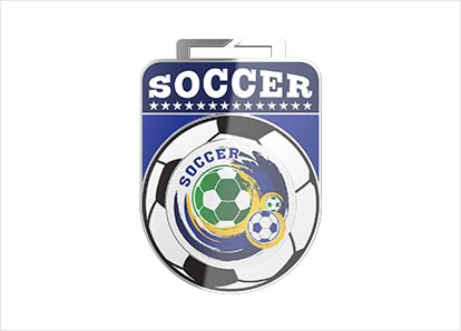 Dazzling Polished Custom Soccer Medal