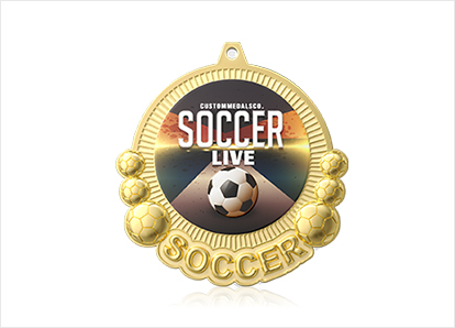 3D Soccer Custom Medals