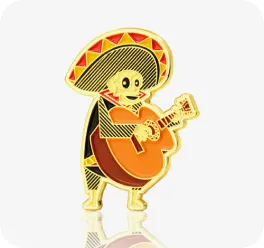 Guitarist Skull Custom Pin Badges