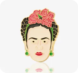 Frida Self-Portrait Custom Enamel Badges