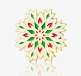 Christmas Snowflake Enamel Pins