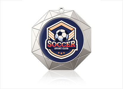 Octagonal Customized Soccer Medals