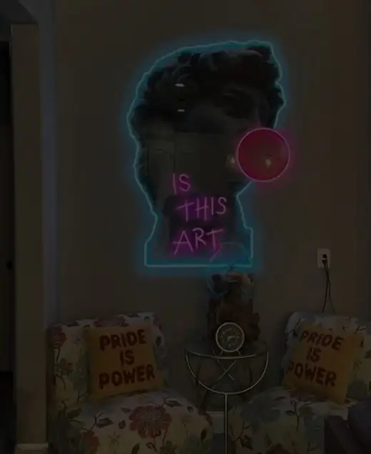 Neon sign make-upspiegel