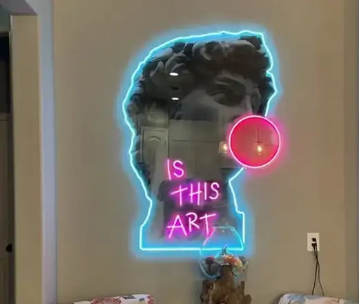 Neon sign make-upspiegel