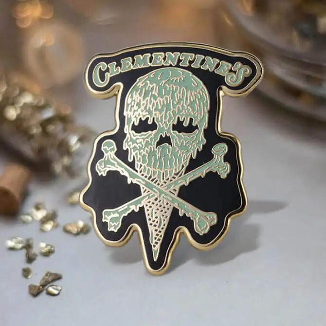 Skull Ice Cream Hard Enamel Pins