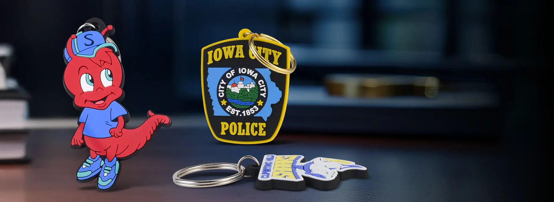 custom rubber key chain