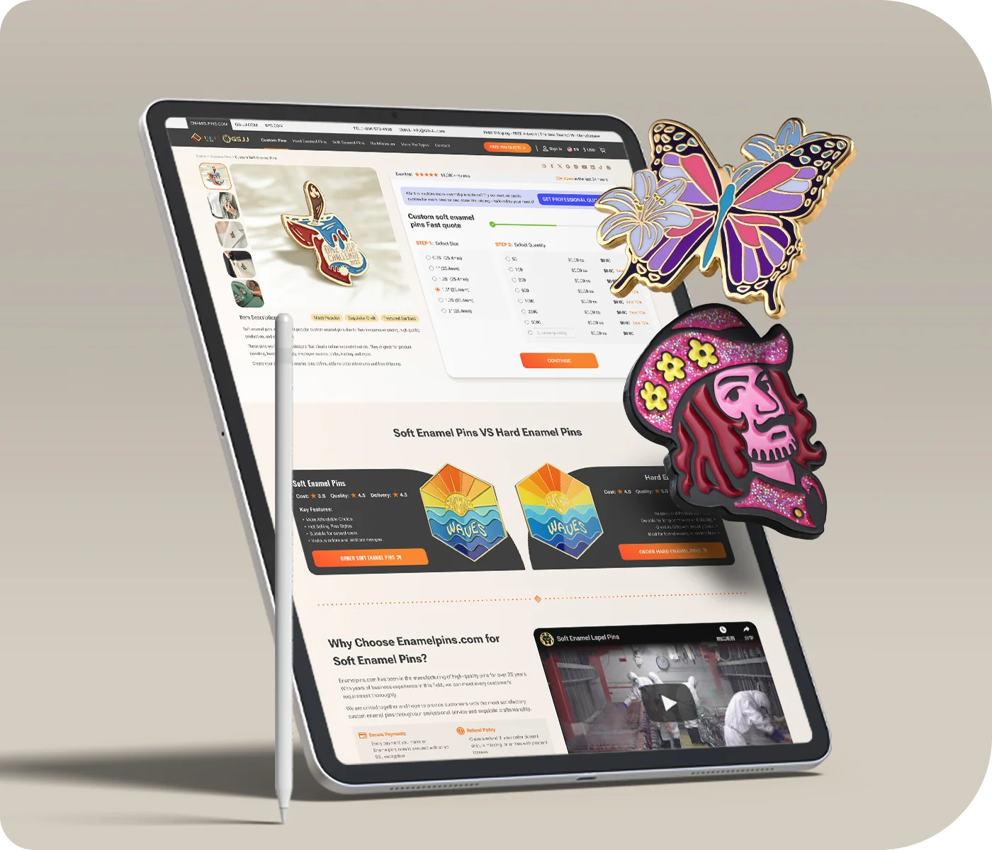 custom enamel pins australia order from 1PC