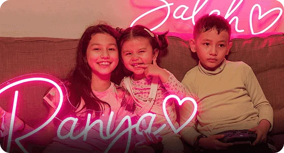 familie neonlichten borden op maat