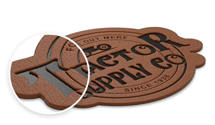 Debossed Leather Patches Debossed Leather Patches