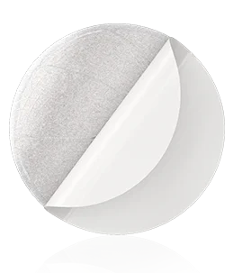 Klæbende bagside af pailletter