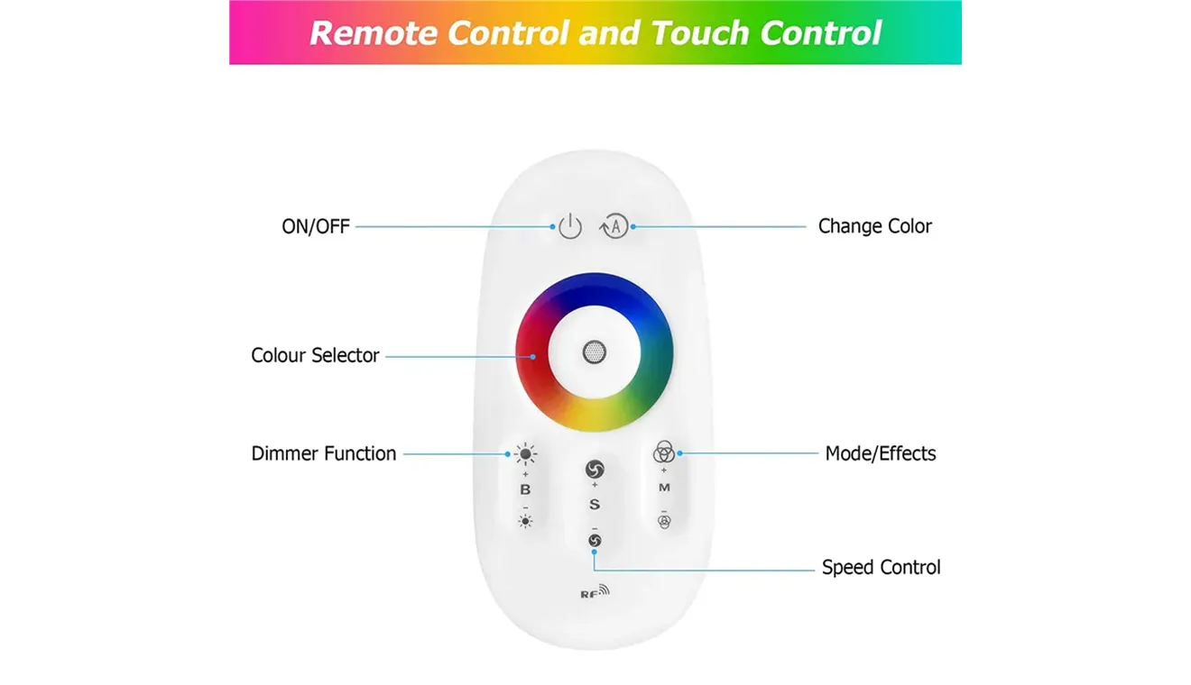RGB neon lights remote control 