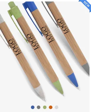 Bamboo Wheat Plunger Action Pen