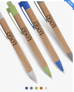 Bamboo Wheat Plunger Action Pen