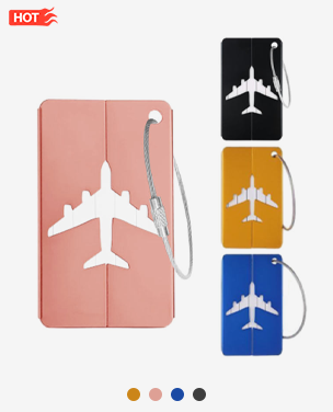 Luggage Tags Card Holders with Stainless Steel Loops