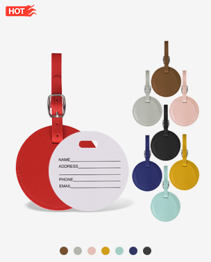 Round Flap Luggage Tags With Logo