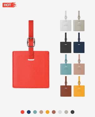 PU Leather Square Luggage Tag