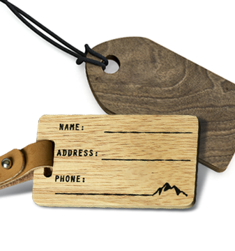 Wooden Luggage Tags