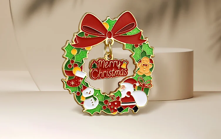 Merry Christmas Pendant Enamel Pins