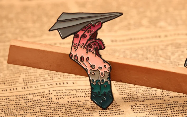 Custom Paper Plane Lapel Pins Custom Paper Plane Lapel Pins