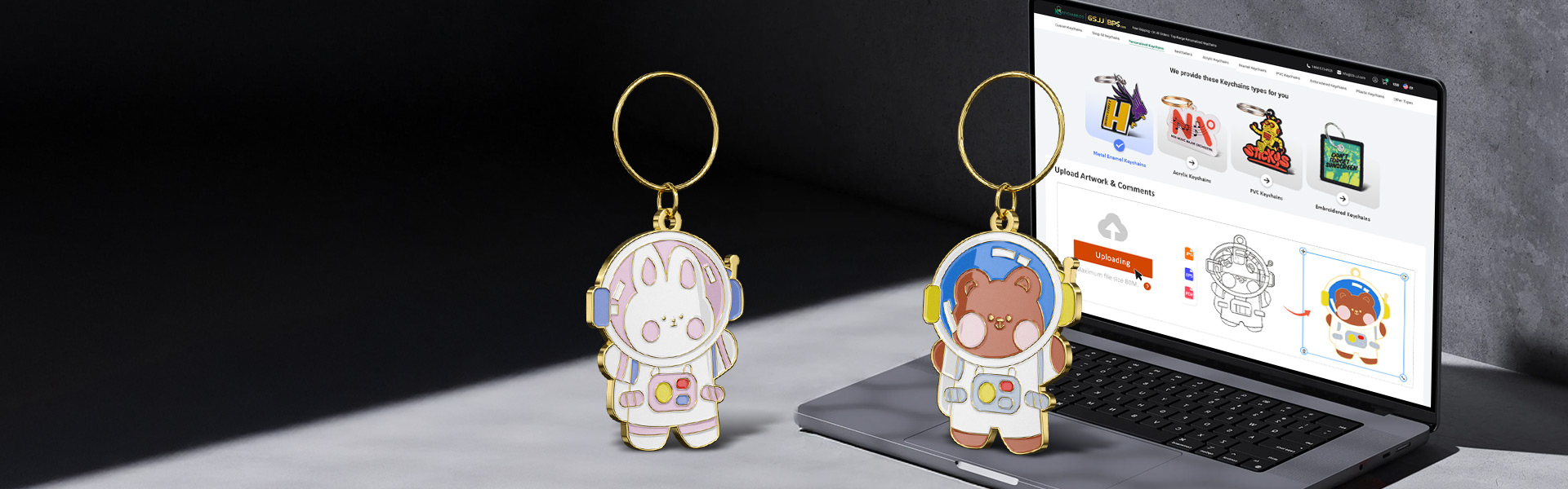 Charming Metal Couples keychains