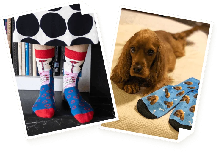 Display of Custom Socks for Customers