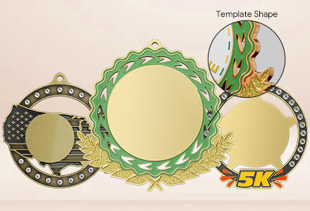 custom logo and shape rush medals