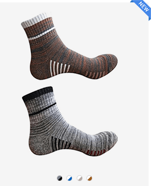 Full-Color Quarter Mid-Calf Crew Socks