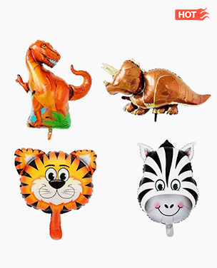 full color funny animals foil balloons custom for kids