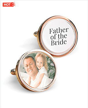 Custom Photo Cufflinks for Father