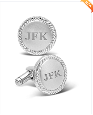 Engraving Round Cufflinks with Rop Edge