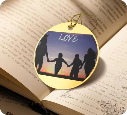 aangepaste familie ornamenten