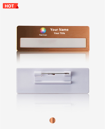 Elegant Color Steel Custom Name Tags With Logo