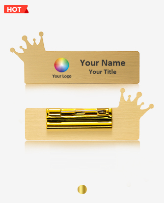 Solid Crown Brushed Matte Name Tags For Work