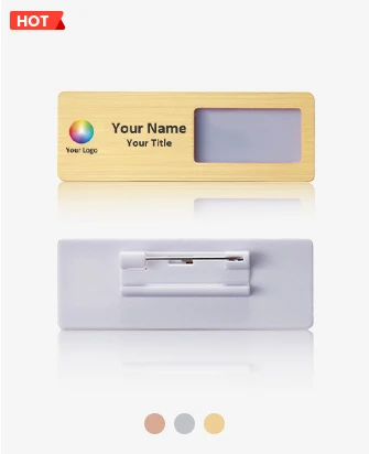 Modern Half-slot Stainless Steel Custom Name Tag