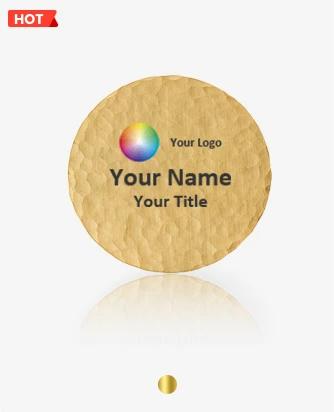 Circle Hand Hammered Cool Name Tags