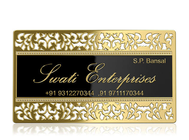 Gold Metal Business Card Templates