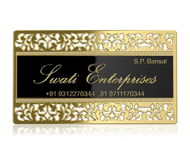 Gold Metal Business Card Template