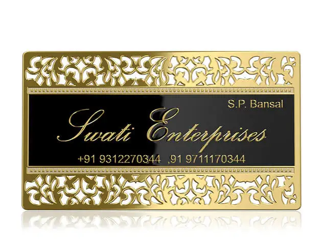 Gold Metal Business Card Template