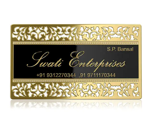 Gold Metal Business Card Template Gold Metal Business Card Template