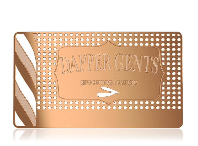 Rose Gold Metal Business Card