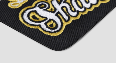 laser cut border embroidered patches